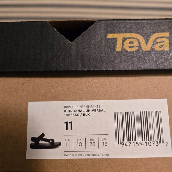 Teva Kids Sandals Black  #1116656C-Size 11 Brand New with Box - Picture 4 of 4